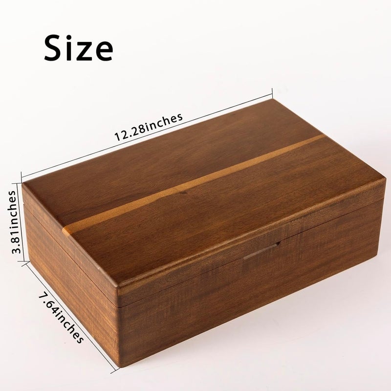FLYIEE Acacia Wooden Tea Bag Organizers, Tea packet Storage Boxes, Tea Caddy for Tea Bags Chest, Teabag Holder Containers, Teabox Station Display, Organizador De Tes Caja Para Te, 8 Compartments - Image 2